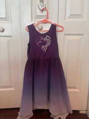 Disney Purple Ombre Heart Rhinestone Dress Descendents 3rd